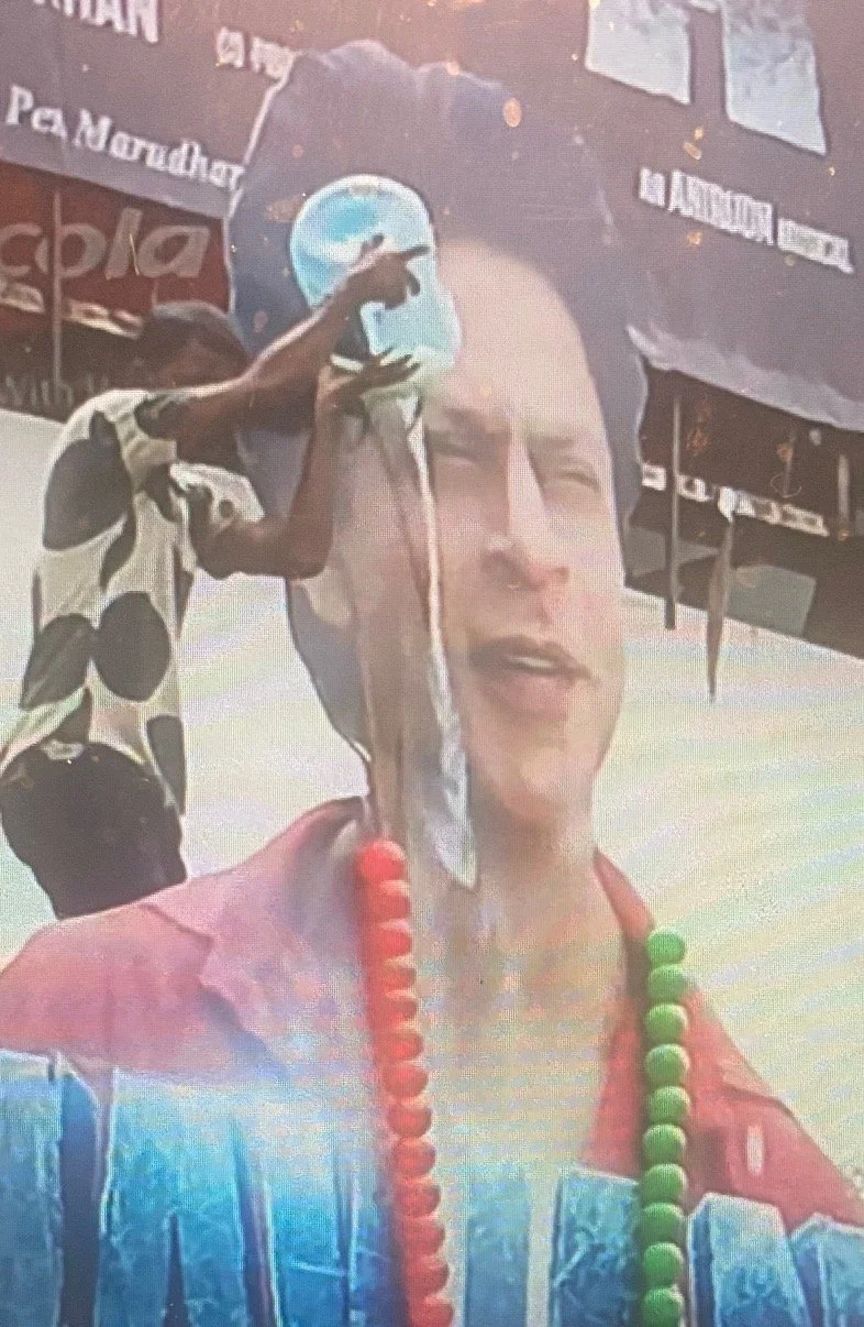 Fans Pour Milk Over Shah Rukh Khan's Cutout for the film Jawan, Hyderabad, 2023