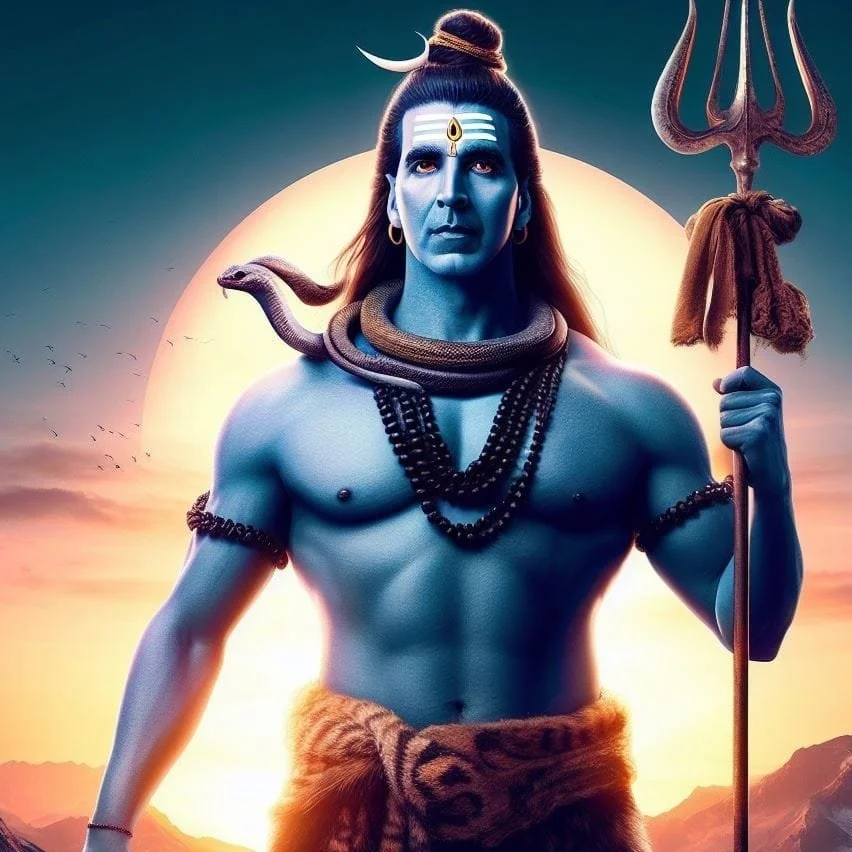 A computer generated image of Akshay as Hindu God Shiva, 2023. Photo Courtesy, Akshay Kumar Fans Club
