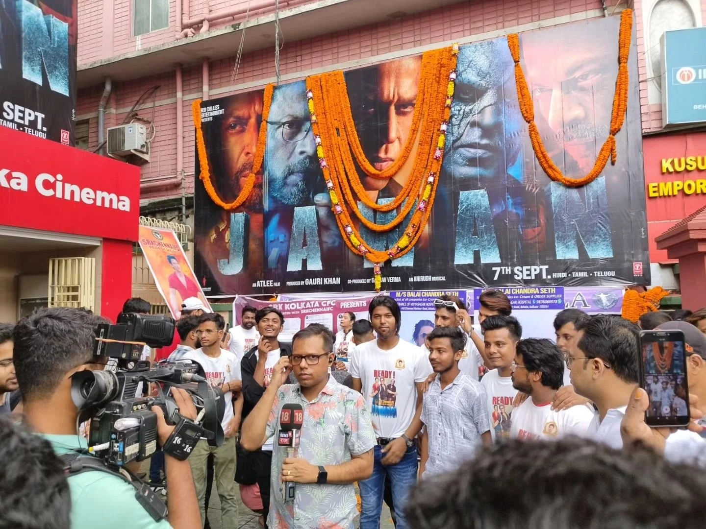 Worship of Shah Rukh Khan's Hoarding, Kolkata, 2023. Photo Courtesy, SRK Chennai Fan Club 