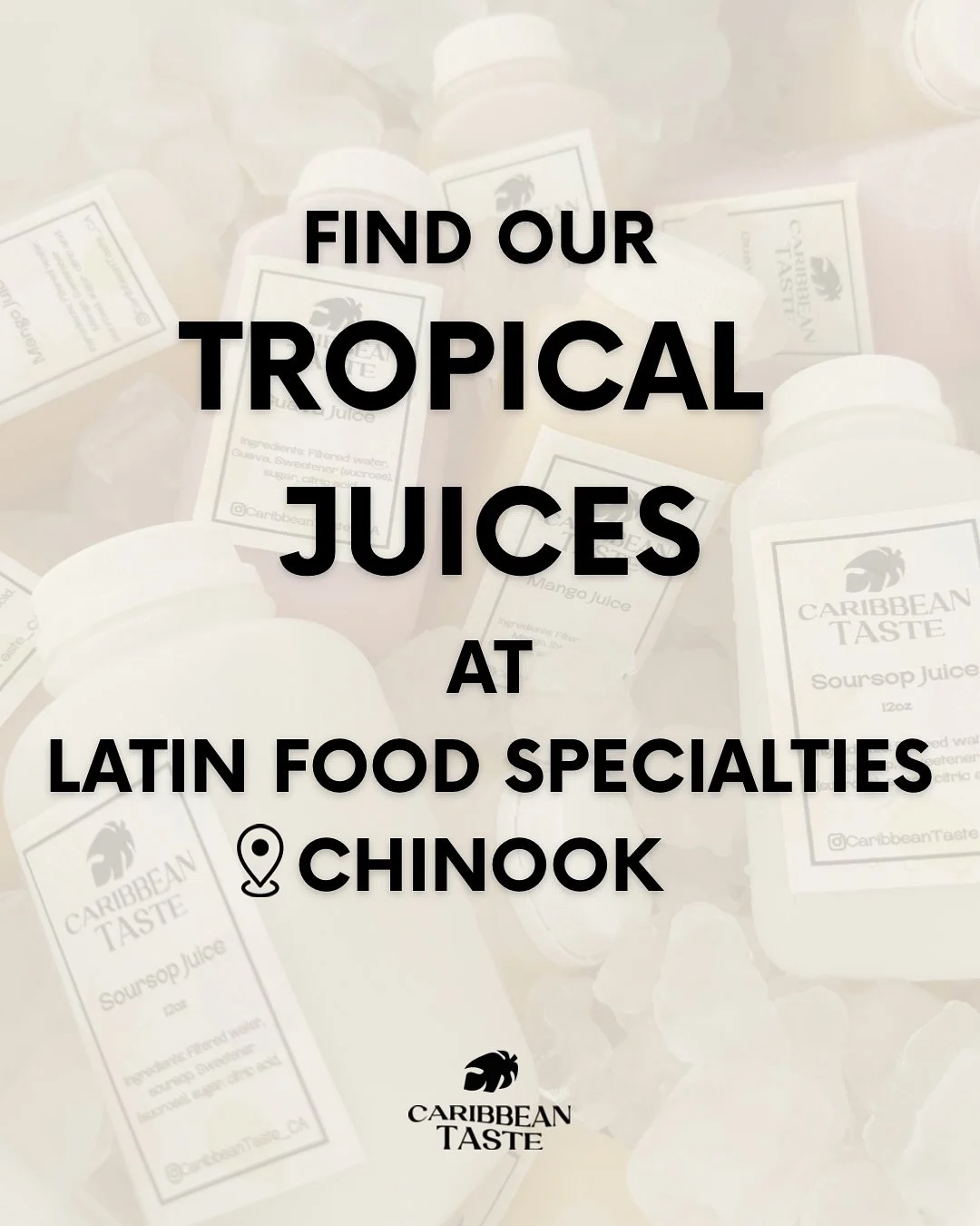 You can now find our tropical juices at Latin Food Specialties (Chinook Train Station) ποΈ
π₯ Mango – the king of tropical fruits
π Soursop / Guanábana / Graviola – creamy, refreshing & unique
π Passion Fruit / Maracuy&aacut