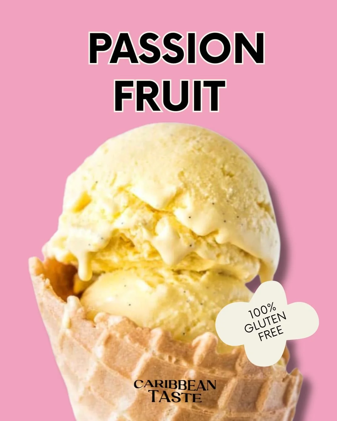 Our Passion Fruit Ice Cream is handcrafted with real fruit and a coconut milk base for that ultra-smooth, melt-in-your-mouth texture you’ll crave all summer.β
Tangy and tropical — this isn’t a sorbet. It’s a rich, creamy scoo