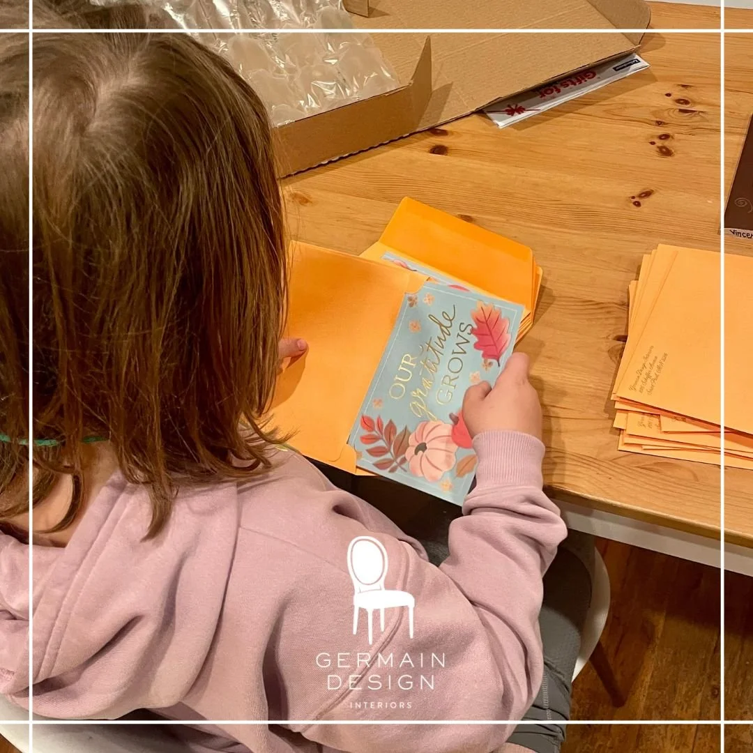 Behind the scenes, my smallest &ldquo;design assistants&rdquo; love helping with a little bit of everything - including holiday mailings for our wonderful clients and partners. ✉️✨

As a thank you for your support this year, Germain Design has made a