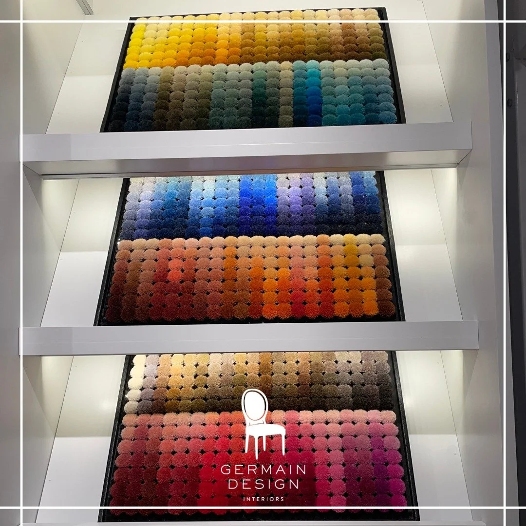 Behind-the-scenes peek as we source for a new project: with thousands of fabrics, rugs, and wallpapers available, our job is to filter through the options and bring you the one or two that truly work - so you can feel confident, not overwhelmed.