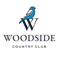 Logo for Woodside Country Club featuring a stylized bluebird perched on a letter W.