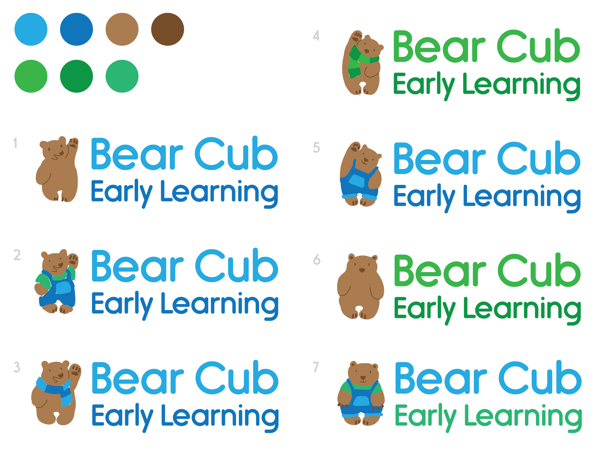 Logo Exploration for Bear Cub Early Learning