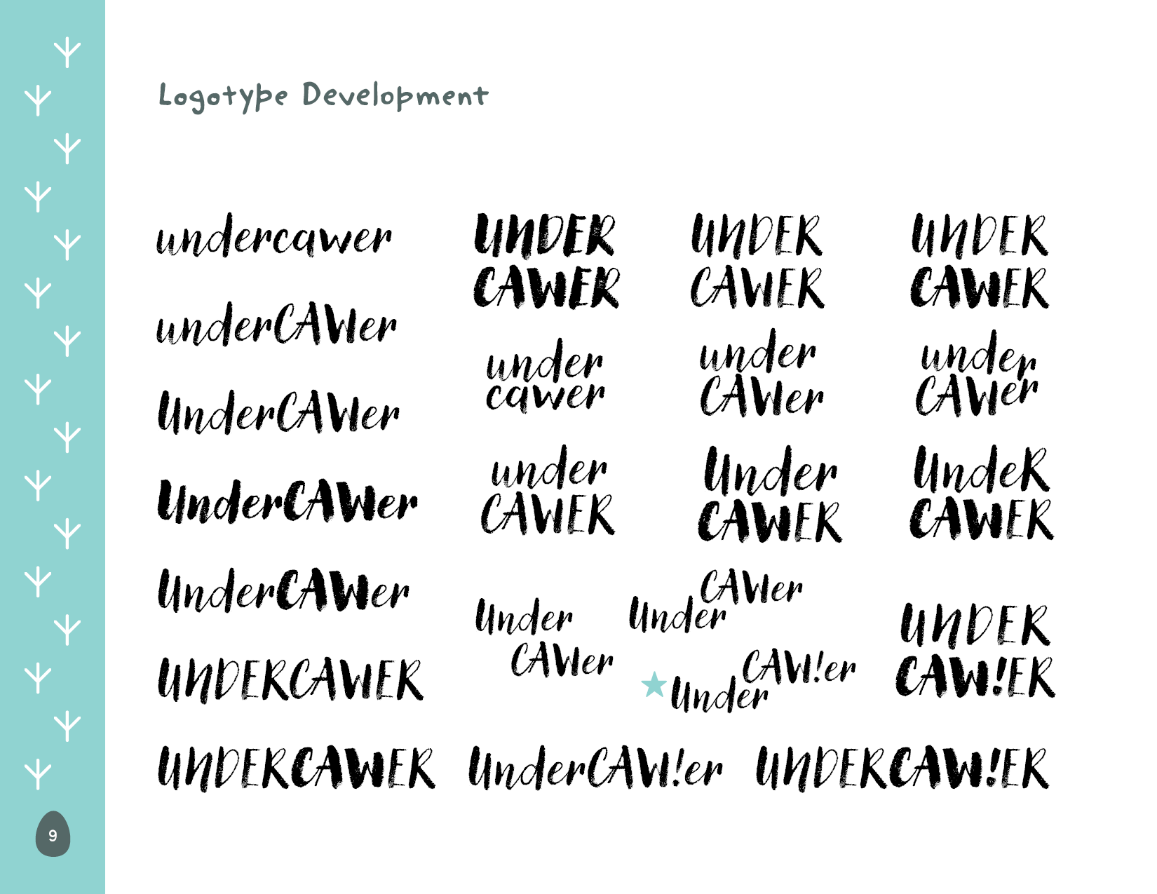 Brand Development Guide for UnderCAW!er, an Imaginary Company