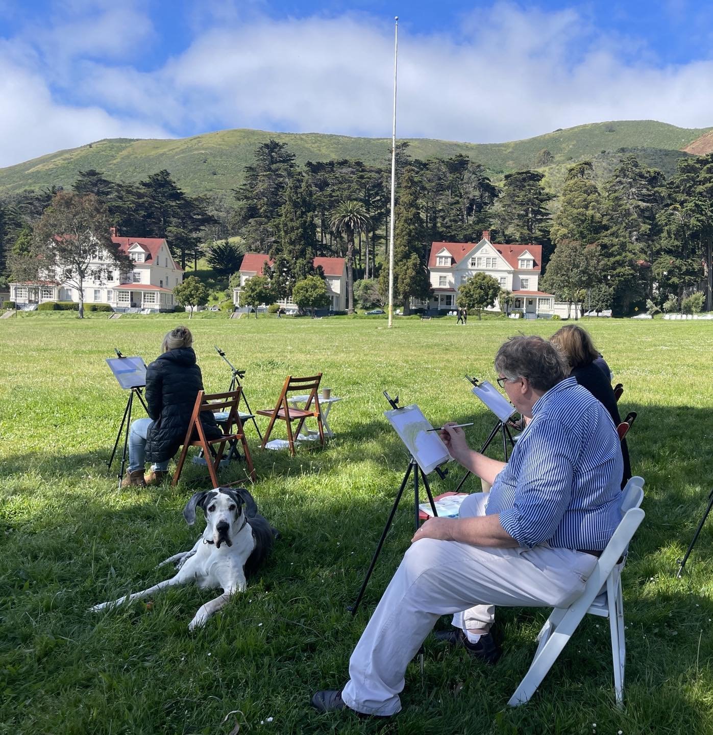 Today was magical, for this team! They got to create art outside on this beautiful day at Cavallo Point. #teambuilding #watercolor #nature  #funactivity @cavallopoint @cavallopointmercantile