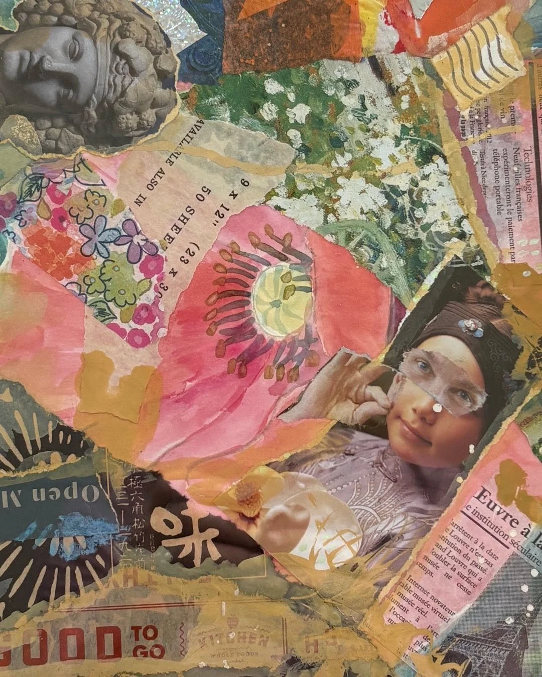 Next month, I will be showing a retrospective of my artwork at the Sausalito library. There are pieces I know will be a surprise to those who do not know the extent of work. Collage is one of them. #collage #artshow #mixedmedia #colorful #sausalito #