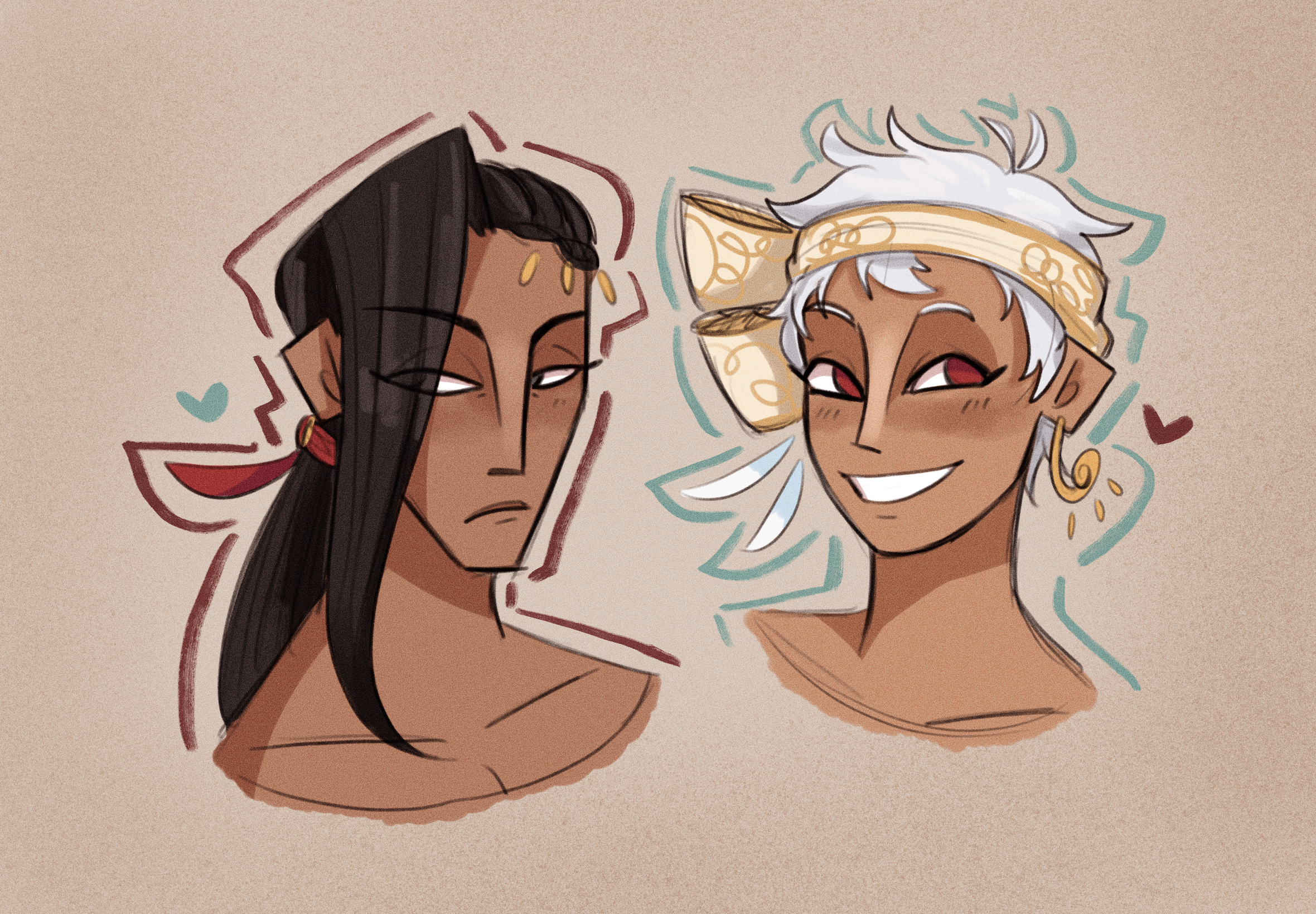 Mar '26 | Procreate -
Fanart of Jamil Viper and Kalim al-Asim from Disney's Twisted-Wonderland