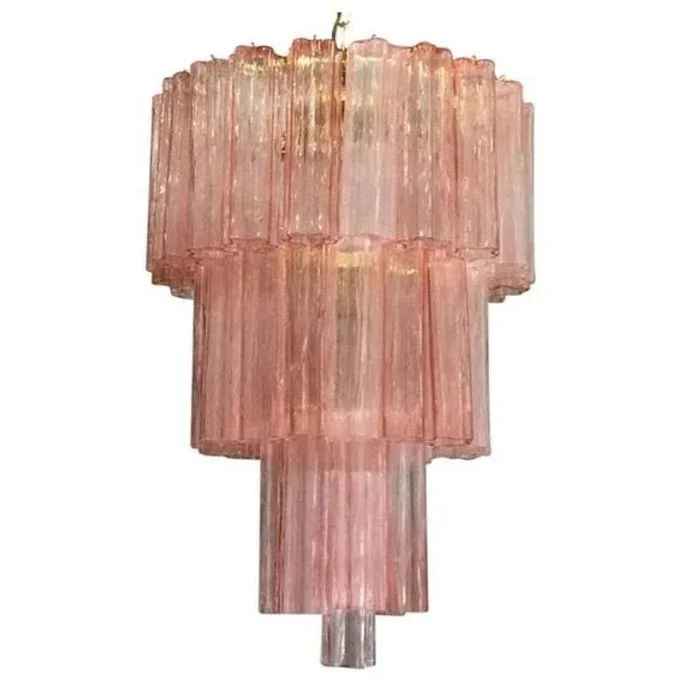Pink Murano Glass Chandelier