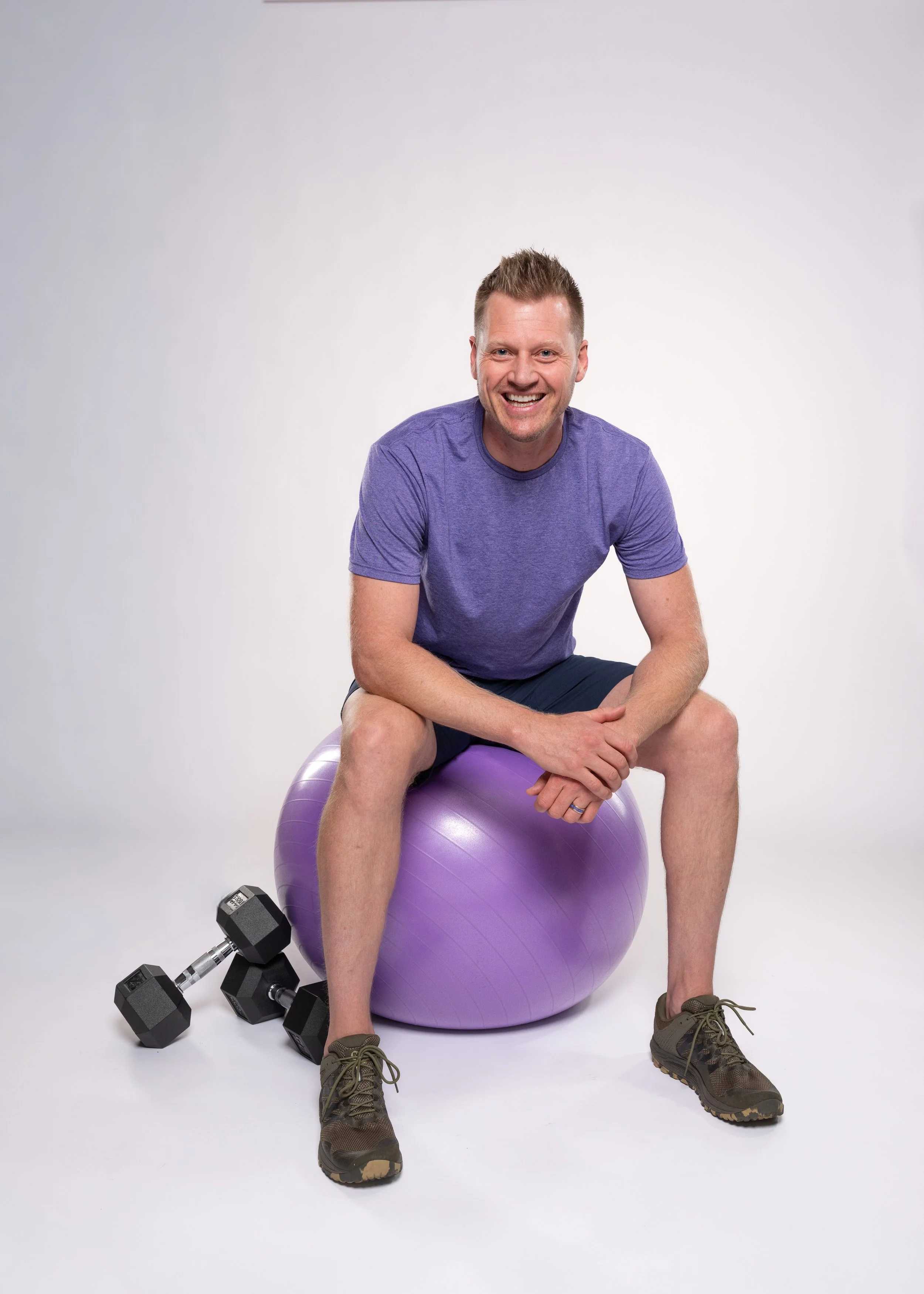 Althetic personal trainer branding photos purple