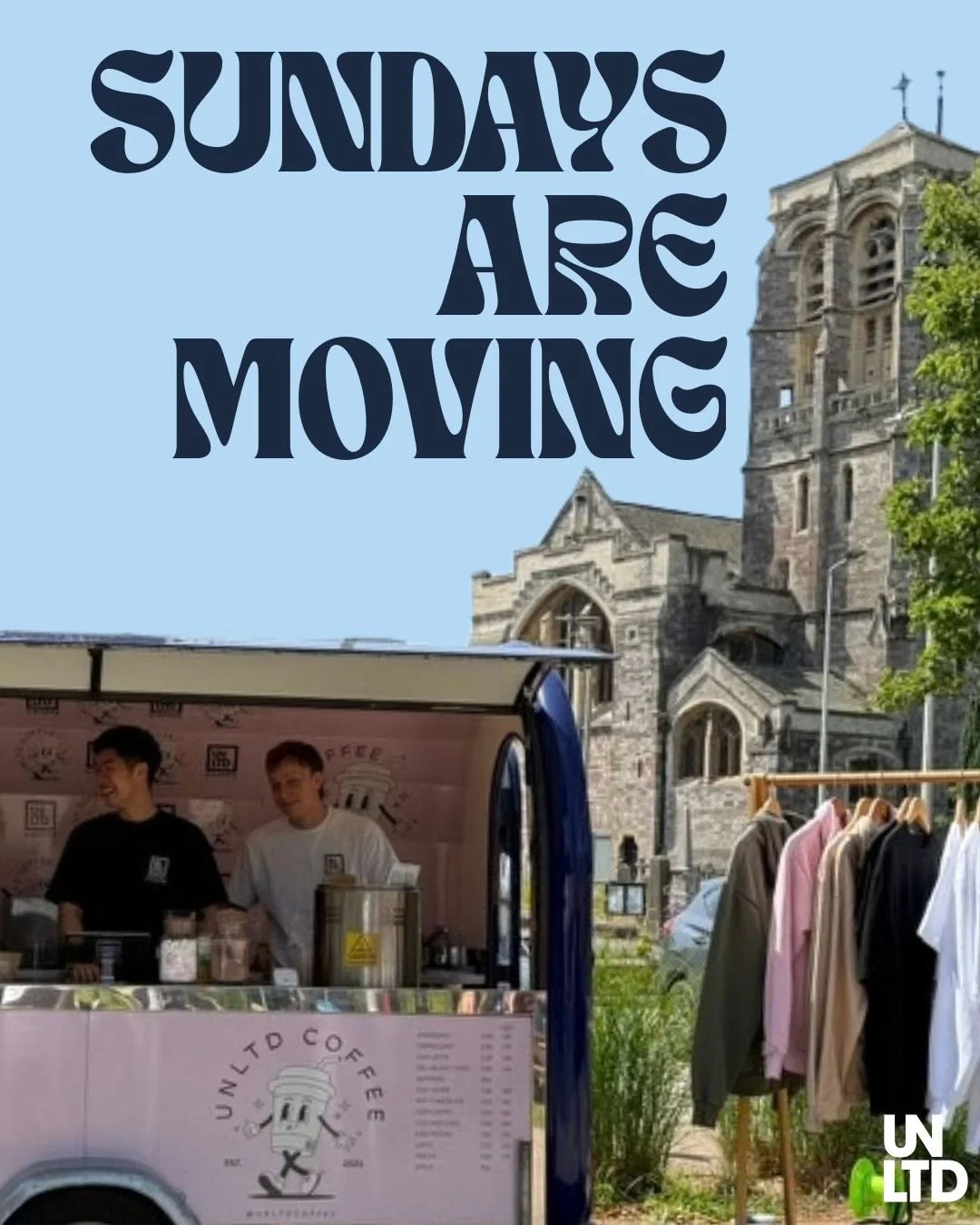 Maybe this is your invitation to try church. ❤️
This Sunday marks a new chapter for us as UNLTD Sundays move to 3PM at St David&rsquo;s Church, Exeter for an 8-week trial.

But this isn't just an announcement for people who already come. If you&rsquo