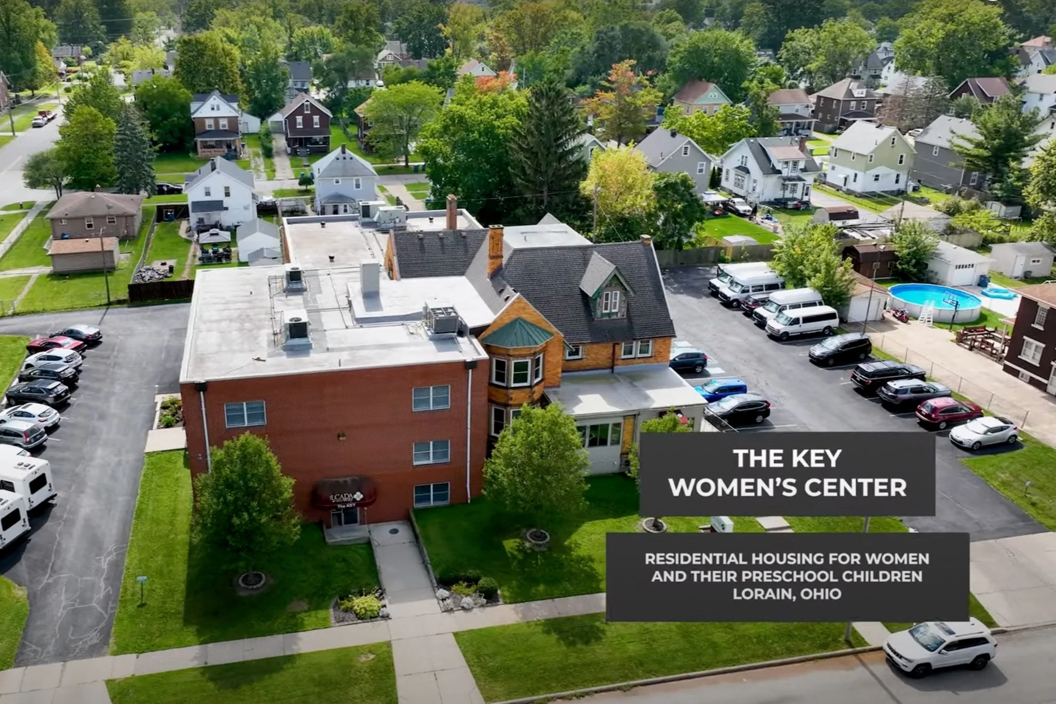 A sky view of the Key Women's Center in Lorain, Ohio