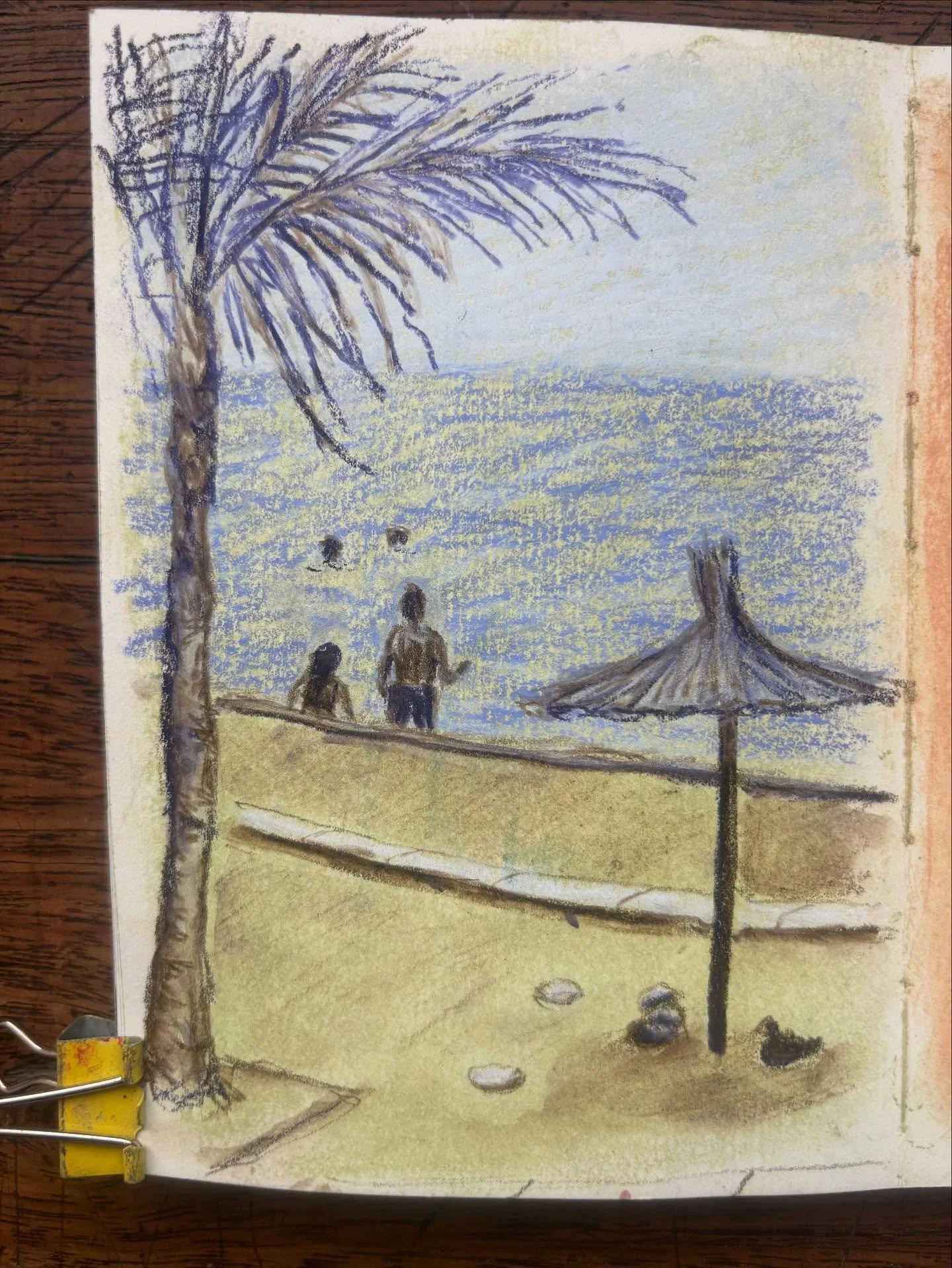 Another sketchbook page done.. out and about in Castillo Del Romeral after a triathlon training session.

Inspired by @helenstephenspal hashtag of the month #walktoseeonthemove 

@carandache Neocolor II in light cobalt, sky blue, indigo blue and whit