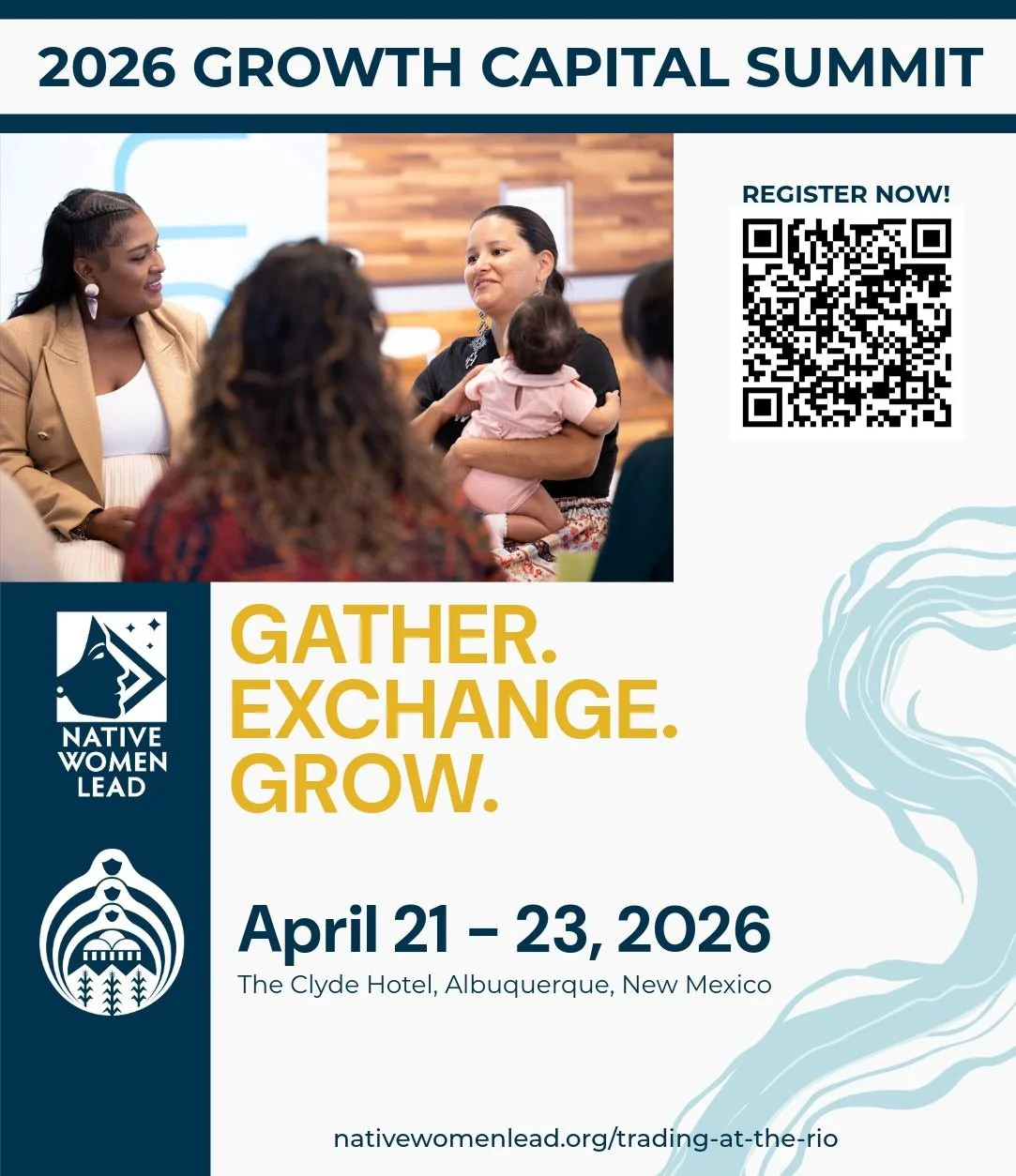 Gather. Exchange. Grow. 🌿

We are officially counting down to the 2026 Growth Capital Summit at The Clyde Hotel! From April 21&ndash;23, Native Women Lead and @futureisindigenouswomen are hosting Trading at the Rio, a space designed to honor our anc