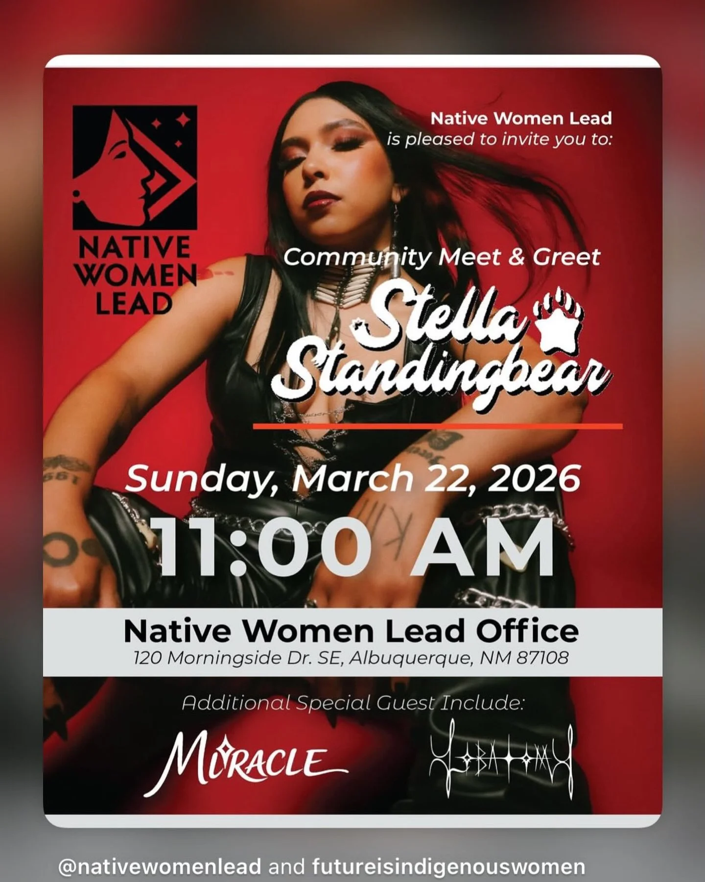 ✨Join us for a powerful Community Meet &amp; Greet with Stella Standingbear.  We&rsquo;re excited to gather in community, share stories, and create meaningful connections.✨