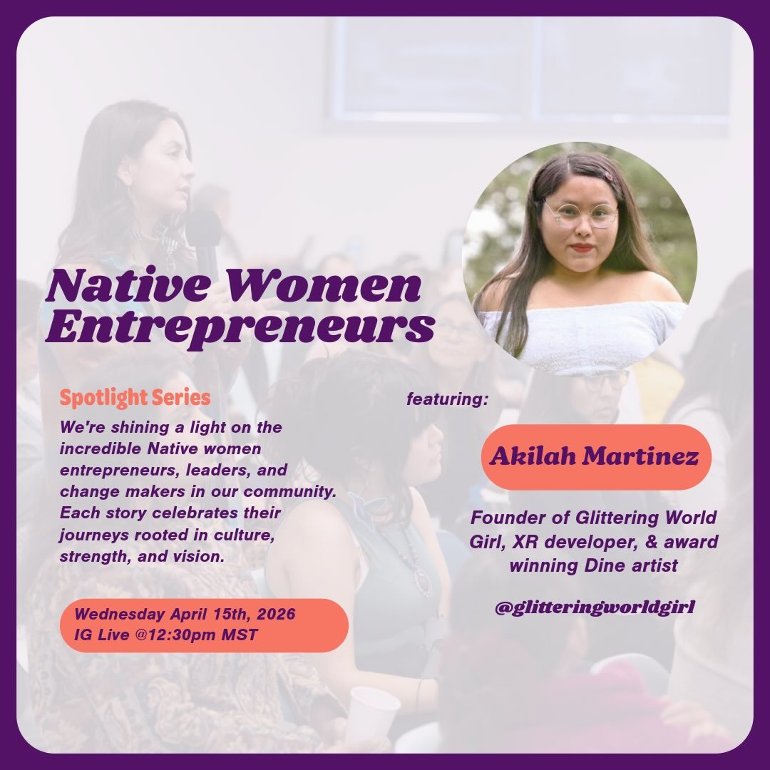 Join us for our Spotlight Series ✨
We&rsquo;re honored to feature Akilah Martinez&mdash;founder, XR developer, and award-winning Din&eacute; artist sharing her journey rooted in culture, creativity, and innovation.

🗓 Wednesday, April 15th
⏰ 12:30 P