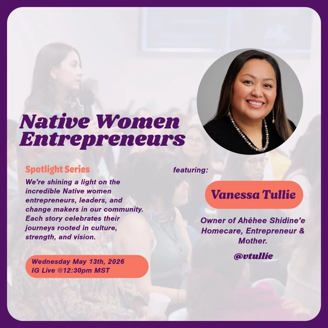 Join us for another inspiring Native Women Entrepreneurs Spotlight Series featuring Vanessa Tullie ✨

Vanessa is the owner of Ah&eacute;hee Shidine&rsquo;e Homecare, an entrepreneur, and mother dedicated to serving her community with compassion, stre