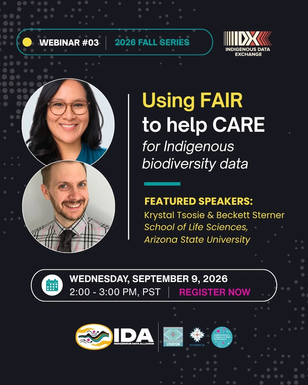 🌱 Upcoming webinar: Using FAIR to help CARE for Indigenous Biodiversity Data

September 9: Using FAIR to help CARE for Indigenous Biodiversity Data 
 
https://indigenousdatalab.org/webinar-using-fair-to-help-care-for-indigenous-biodiversity-data/&nb