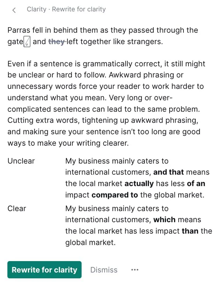 Grammarly | Clarity