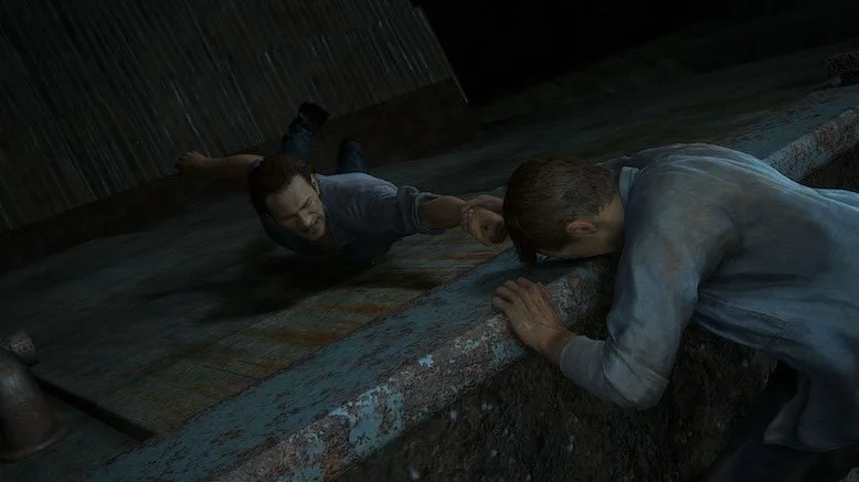Nathan trying to save Sam