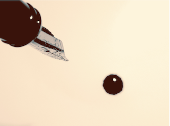 Fountain pen with a dot of ink | Begin with the end in mind