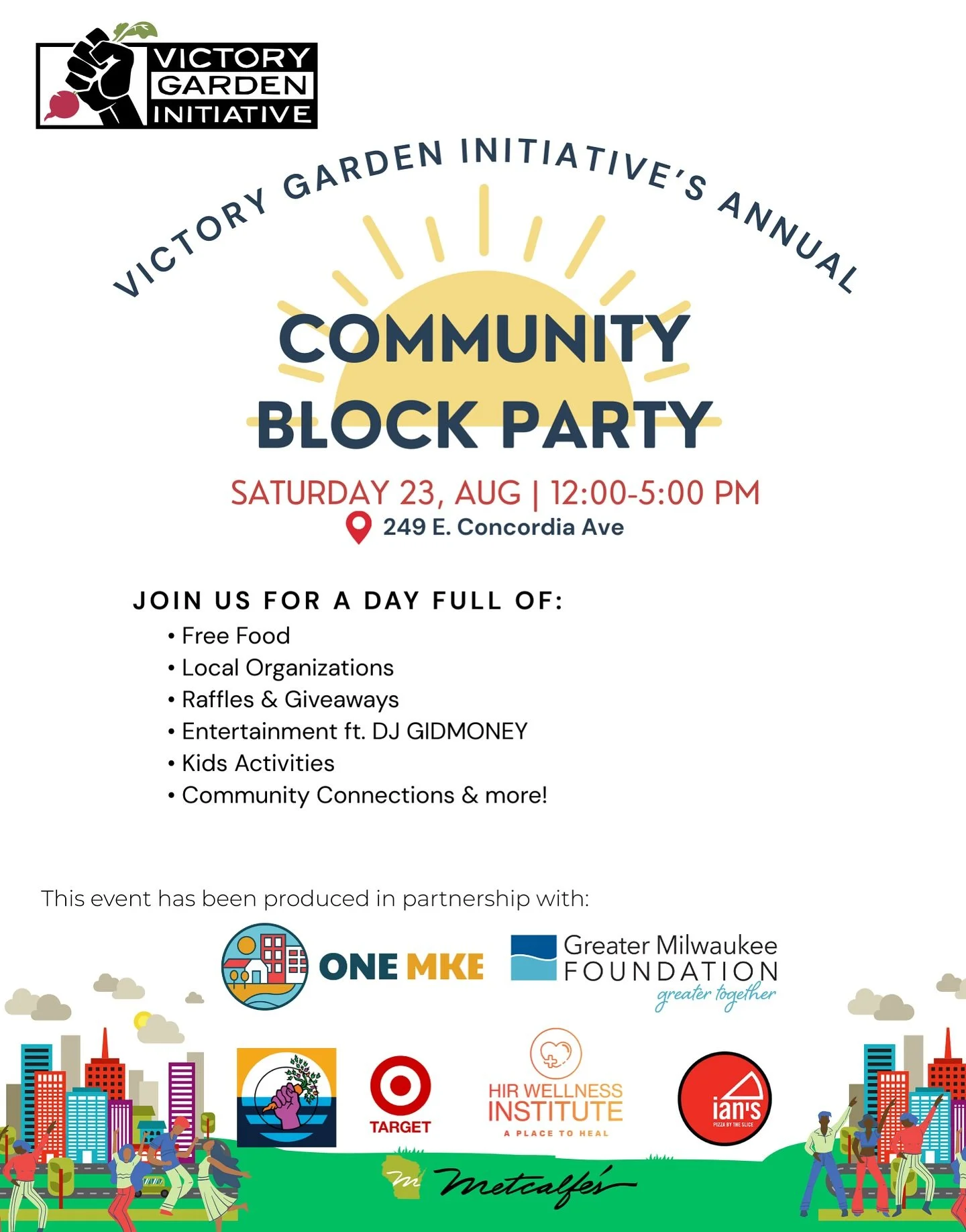 Who&rsquo;s ready?? Our Community Block Party is TOMORROW!! ☀️🥳

Join us for: Free food, Free Haircuts, Open Mic, Music and more! 

Resources and Fun that will be joining us: 

@cleanwisconsin 
@mkelgbt 
@hirwellnessinstitute 
@bettybrinnchildrensmu