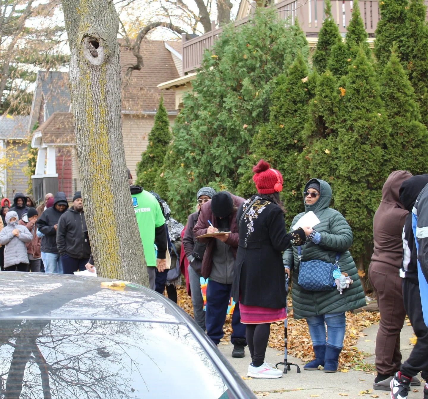 This year, at our annual Gather &amp; Gobble turkey and meal giveaway, @wuwmradio reporter Maayan Silver came to listen and learn directly from our neighbors about their experiences with food access and economic uncertainty. Those conversations were 