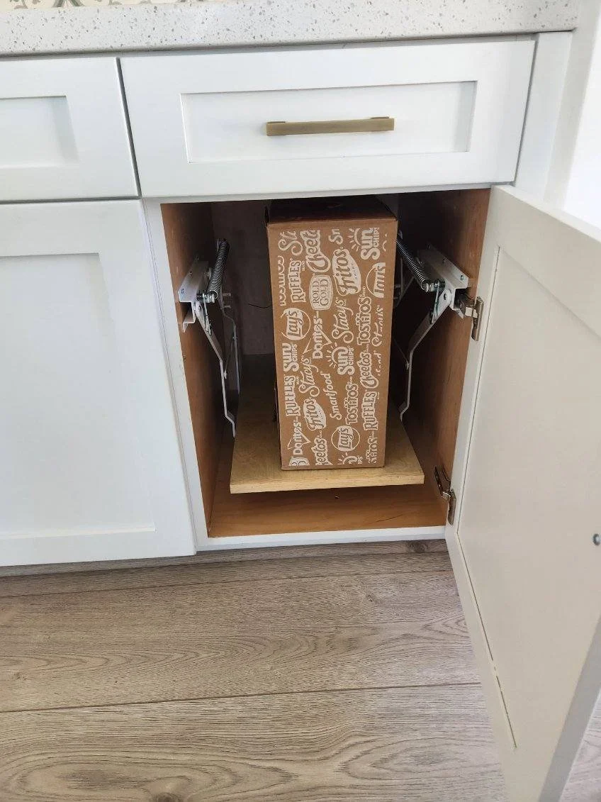 Custom built-in cabinets with appliance lift for Atascadero Kitchen Remodel