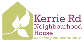 Tan coloured house icon with a white step with three leaves inside