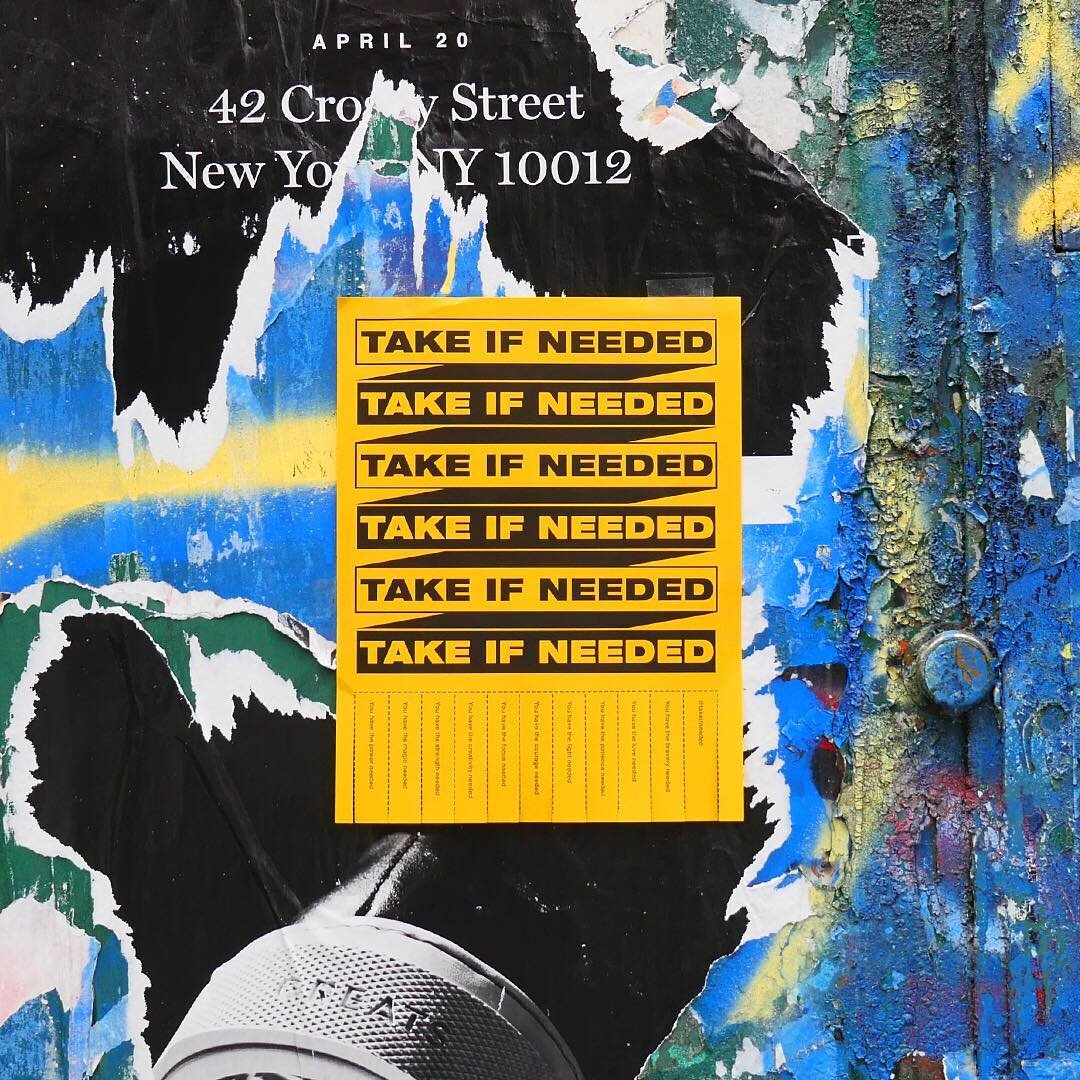 #takeifneeded .
.
.
.
.
#sohonyc #soho #design #art #instagrid #graphicdesign #newyork #nyc #posterdesign #streetart #inspiration #power