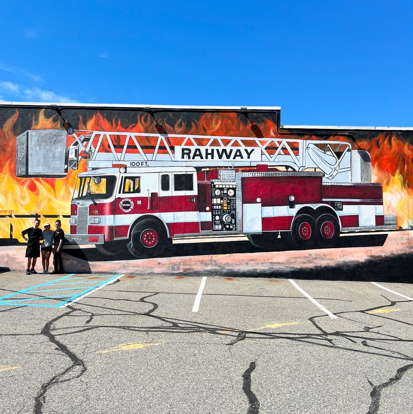 Firehouse Eatery and Pub Exterior Firetruck Mural