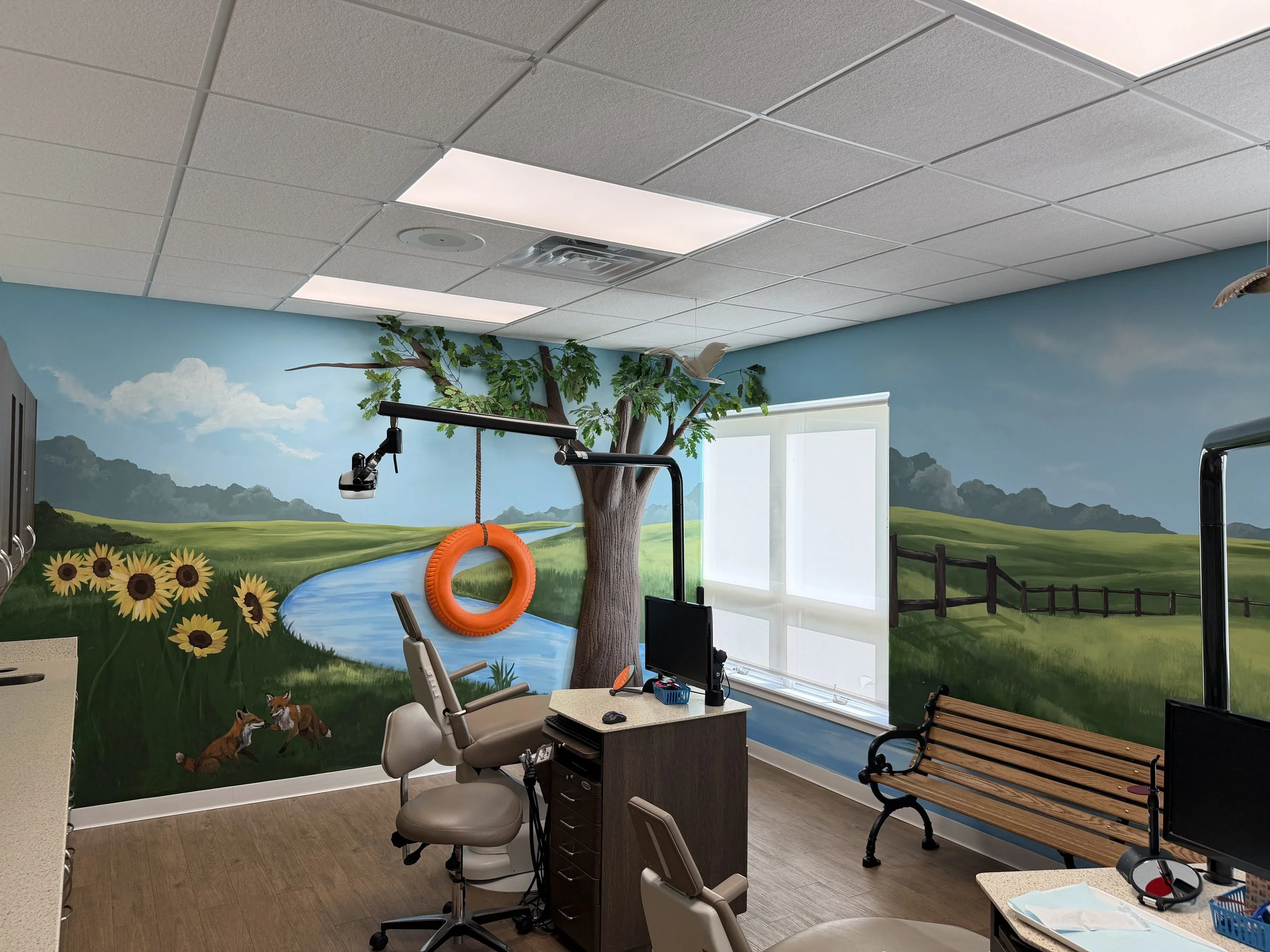 Gleam Pediatric Dentistry Open Bay Mural