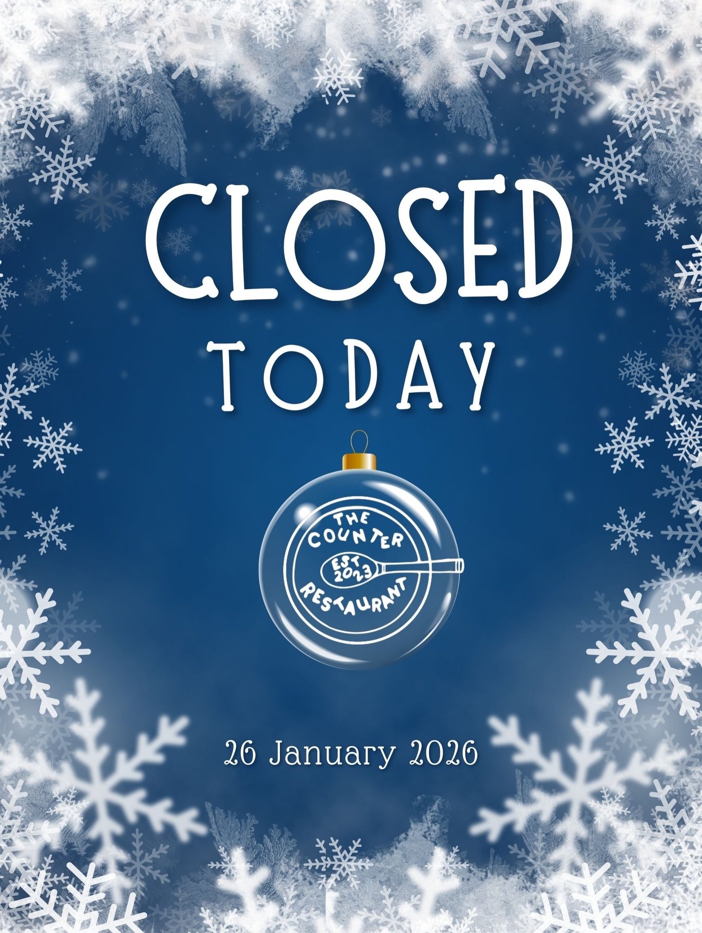 Fingers crossed we are back tomorrow to replenish those hungry bellies from all the shovelling today 🤤❄️🥪🥣