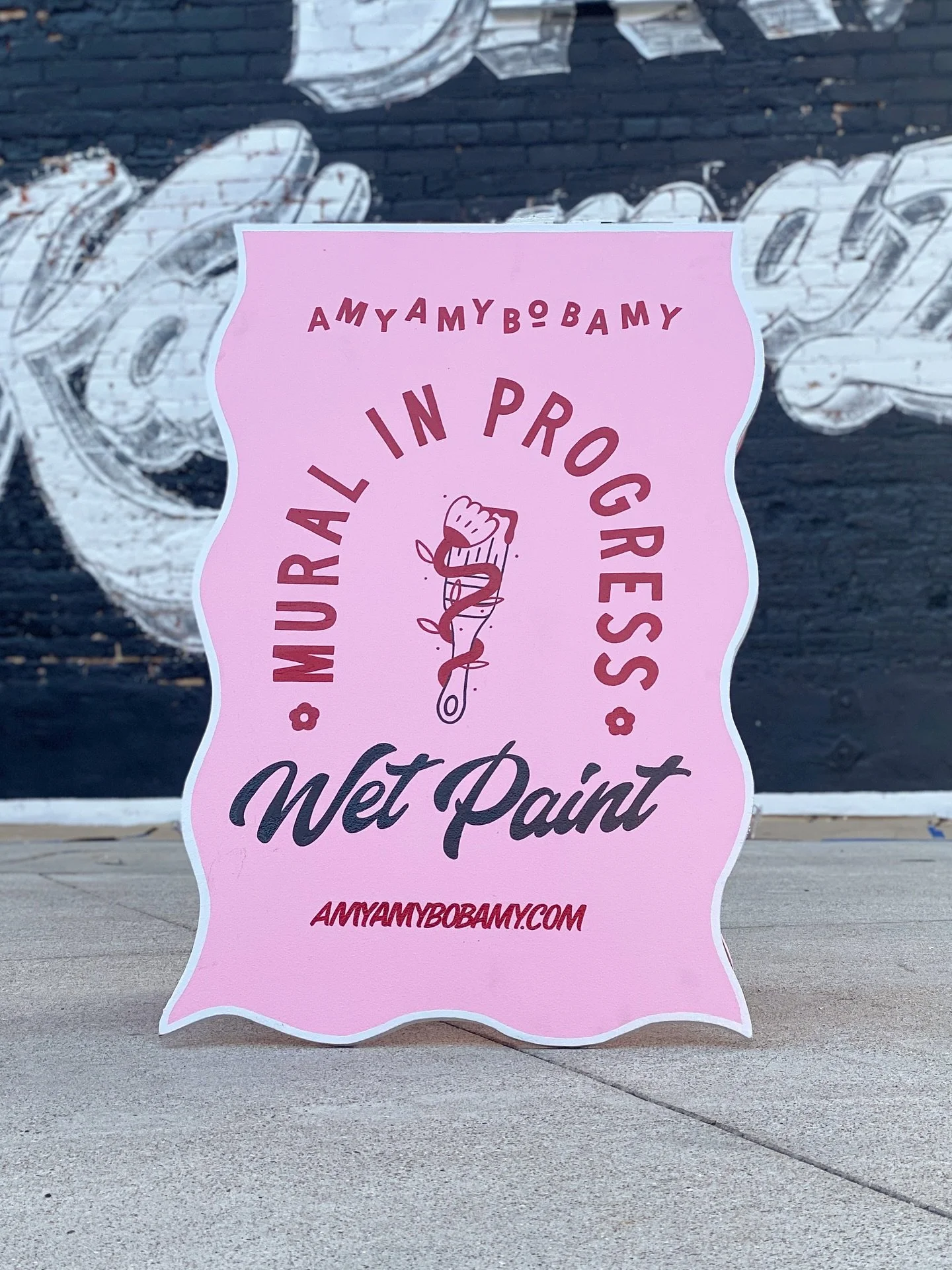 Finally posted this after wrestling with technology longer than it took to make the thing. First sandwich board, first wavy edge, first power tool. Turns out I like this a lot. Hire me to make yours.

Do people still use hashtags?
#signpainting #sign