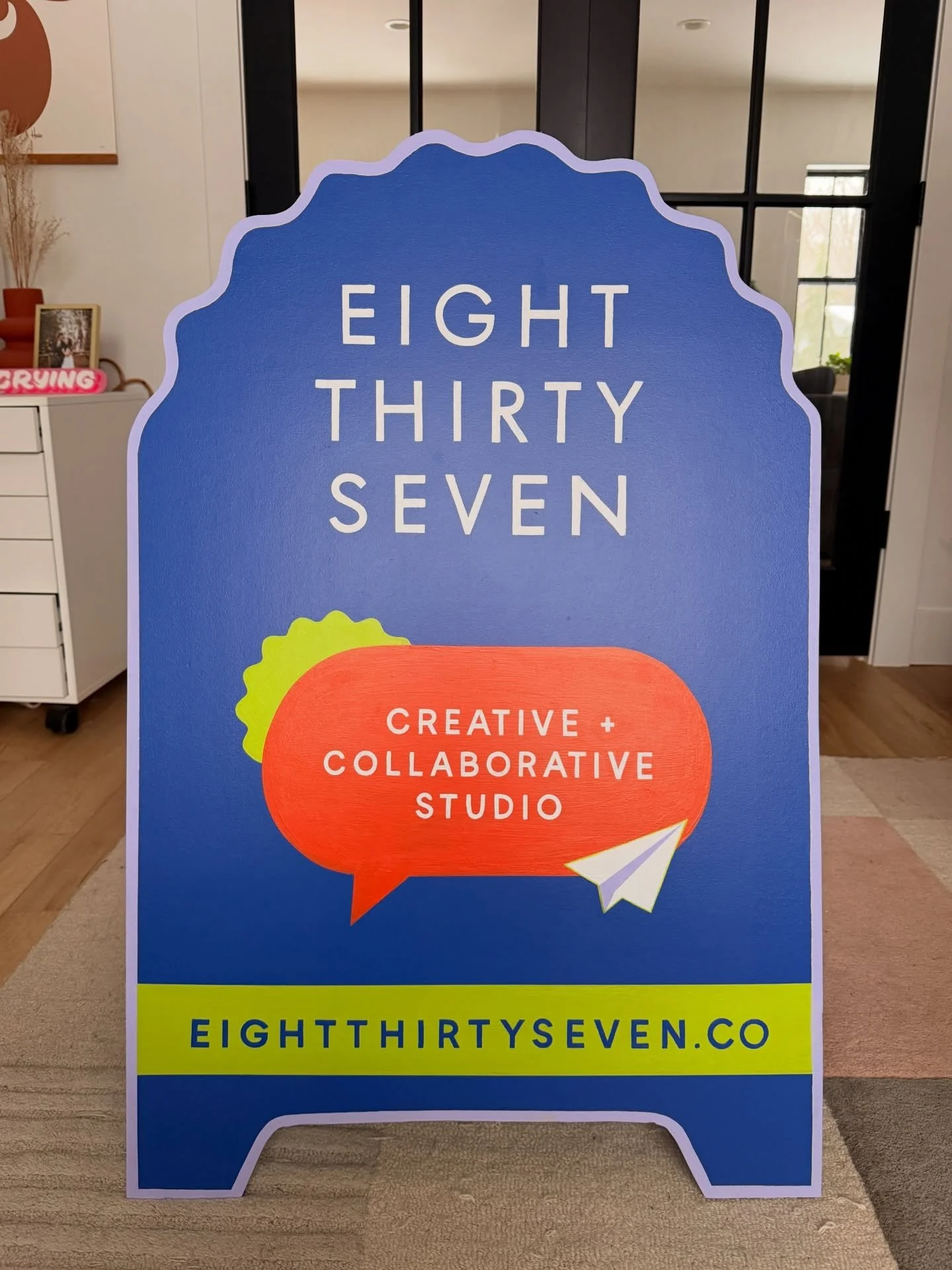 Custom built + handpainted this funky fresh A-frame for a truly top-tier human. We all know @_jasmine.ashley is the coolest&mdash;but tbh, the sign might be cooler than me too 😎 Forever grateful for friends who continue to support my creativity ❤️ #