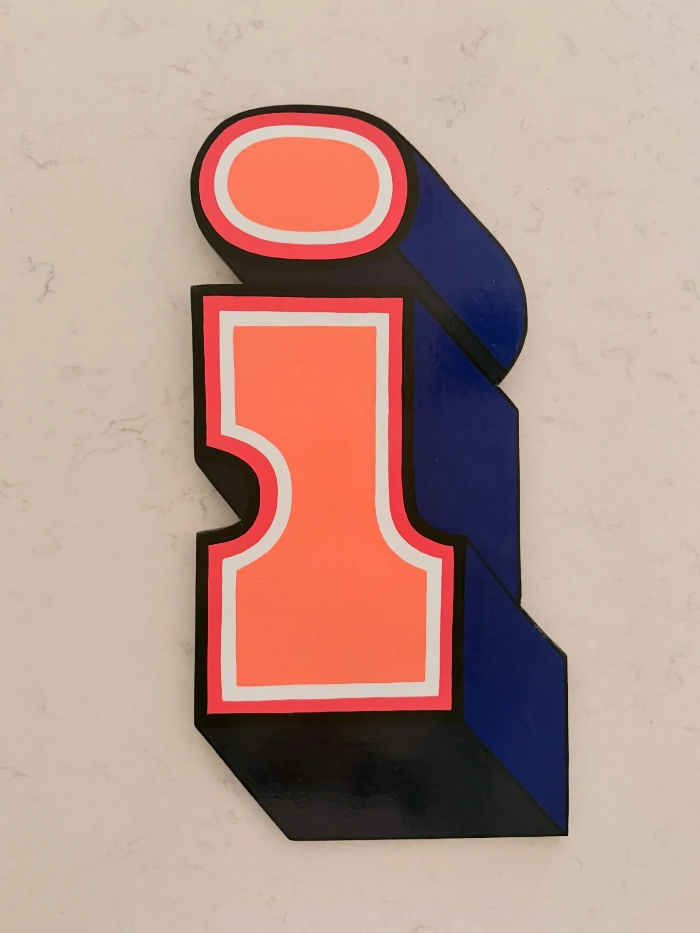 Just an &ldquo;i&rdquo;&hellip; but make it a whole personality. Some old-school soul with a little modern-day swagger 🤌✨

This one was a joy to make with some signpainting techniques. Grateful to be part of the Alphabeticals group show, alongside 2