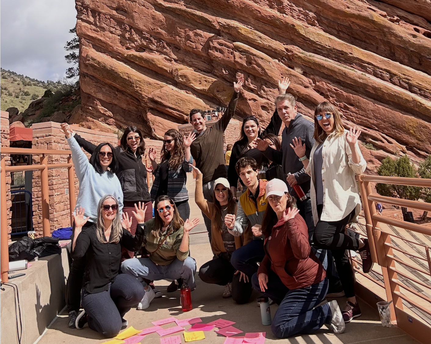 The Coraggio Group team at Red Rocks Amphitheatre