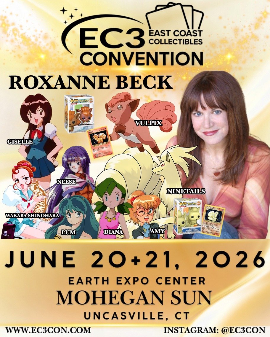 🔥 Pok&eacute;mon fans, this is a special one 🔥

Roxanne Beck&mdash;the voice of Vulpix &amp; Ninetales&mdash;is coming to EC3CON! 🦊✨

Meet one of the iconic voices from the early days of Pok&eacute;mon, get your items signed, and relive the nostal