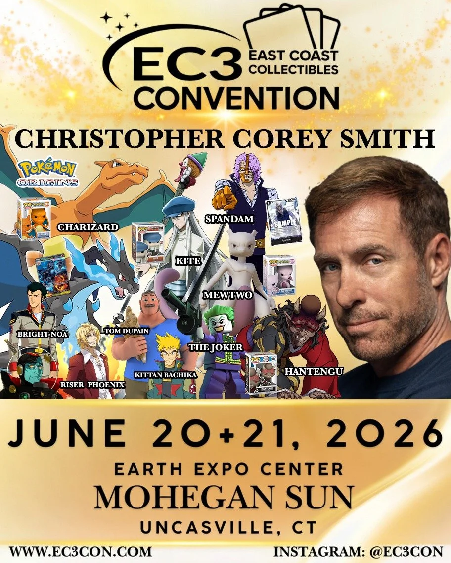 🔥 Anime fans, don&rsquo;t miss this 🔥

Christopher Corey Smith&mdash;known for his work in Pok&eacute;mon, One Piece and MORE is coming to EC3CON! ⚡️🏴&zwj;☠️

Meet the voice behind some of your favorite characters, get autographs, and experience i