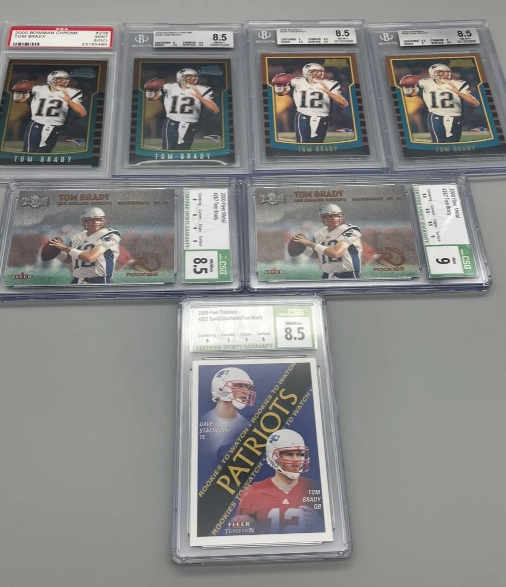 Some of the goat cards we&rsquo;ve owned over the years / which card would you have wanted to still own today?

#brady #jordan #sportscards #goat #cardshop