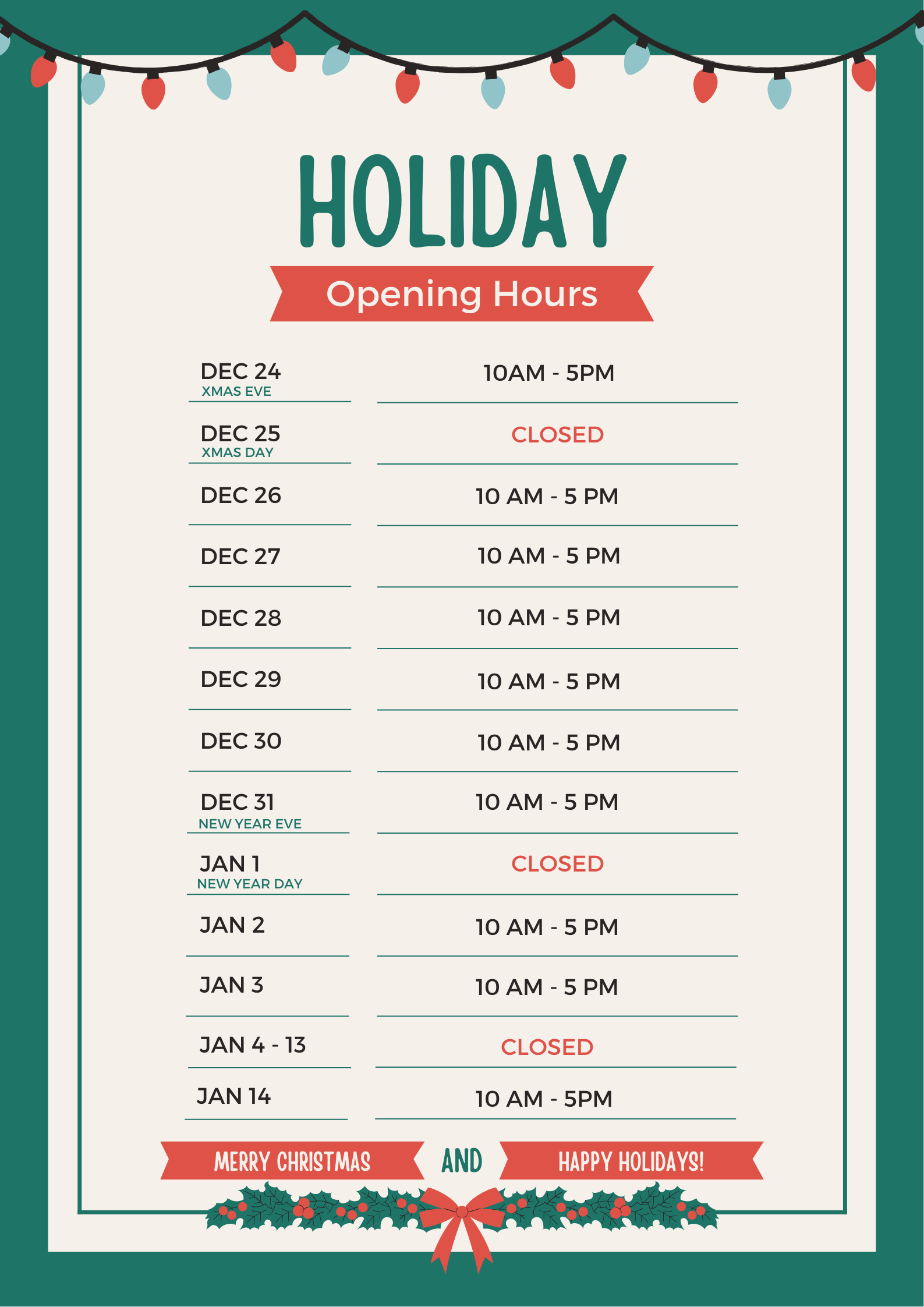 Green Modern Christmas Holiday Opening Hours Poster (1).png
