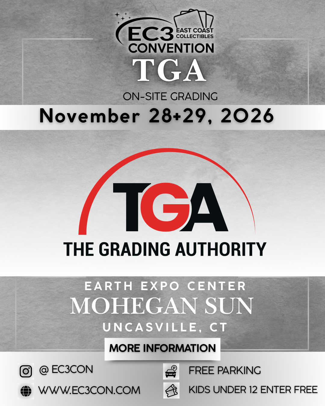 TGA, Mohegan Sun CT, November 28 and 29, 2026