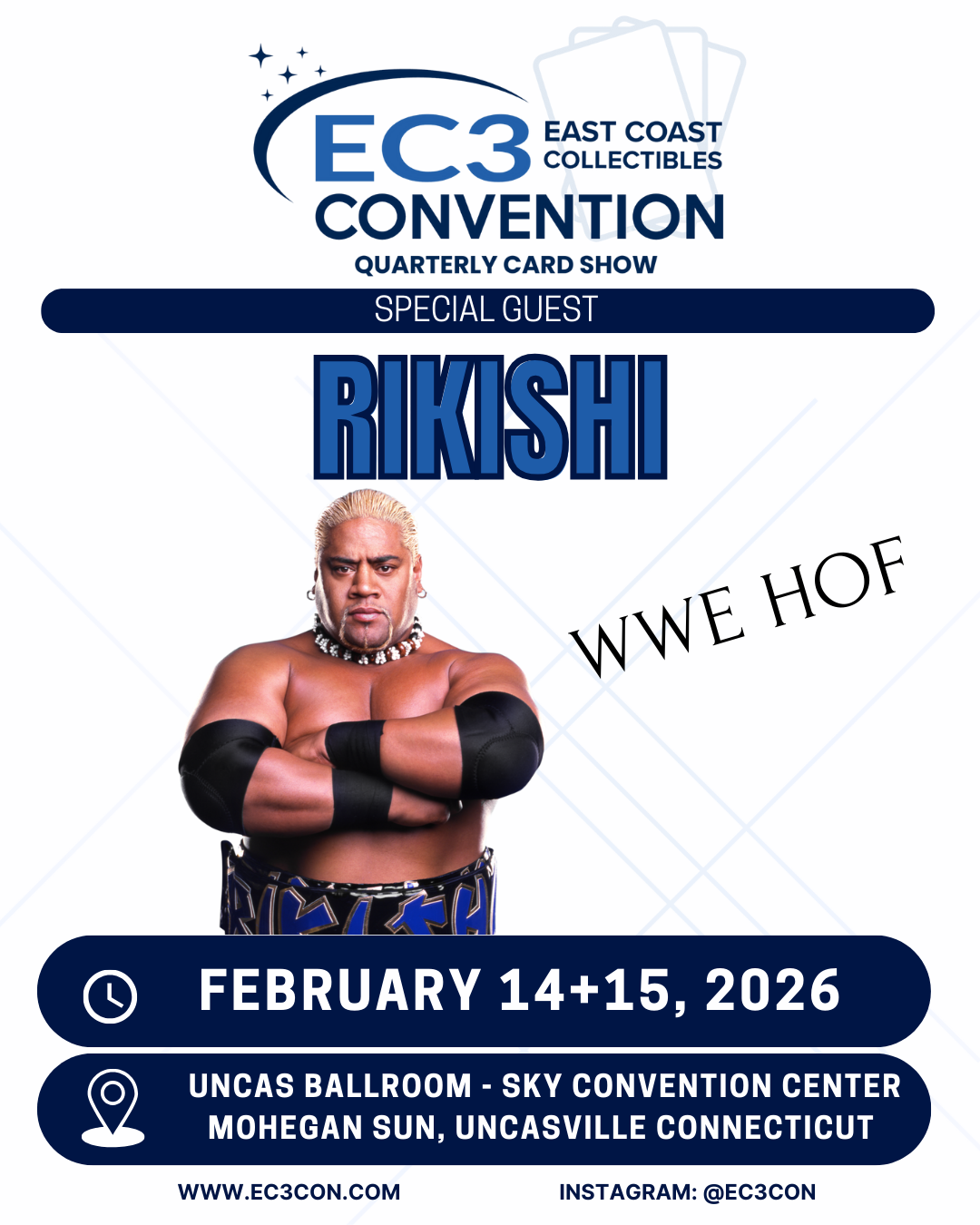 WWE Hall of Famer Rikishi appearing as a special guest at the East Coast Collectibles Convention at Mohegan Sun.