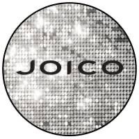 Joico logo against a sparkly, silver background