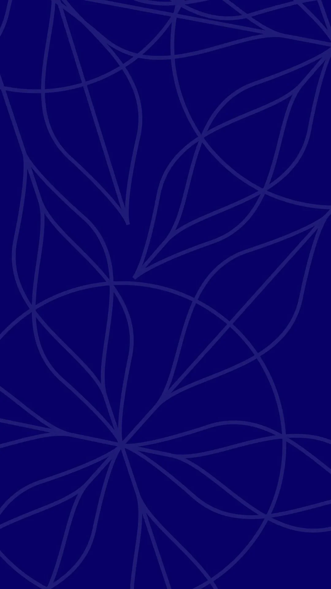 Blue background with a pattern of thin, light blue lines forming leaf and petal shapes.