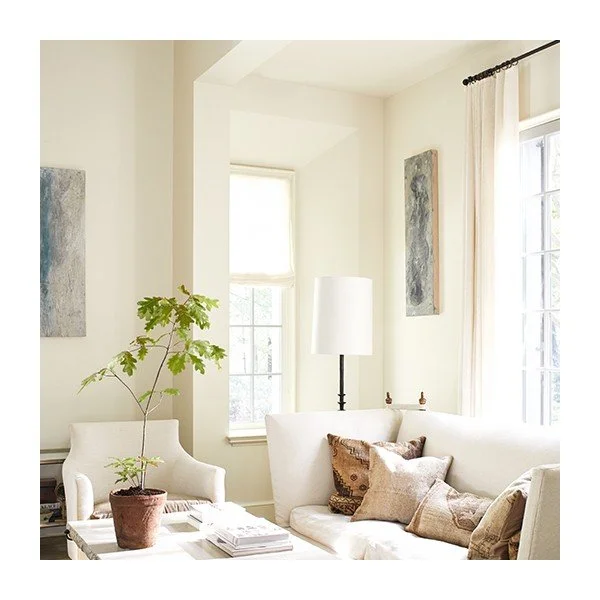 Living room in reach creamy white