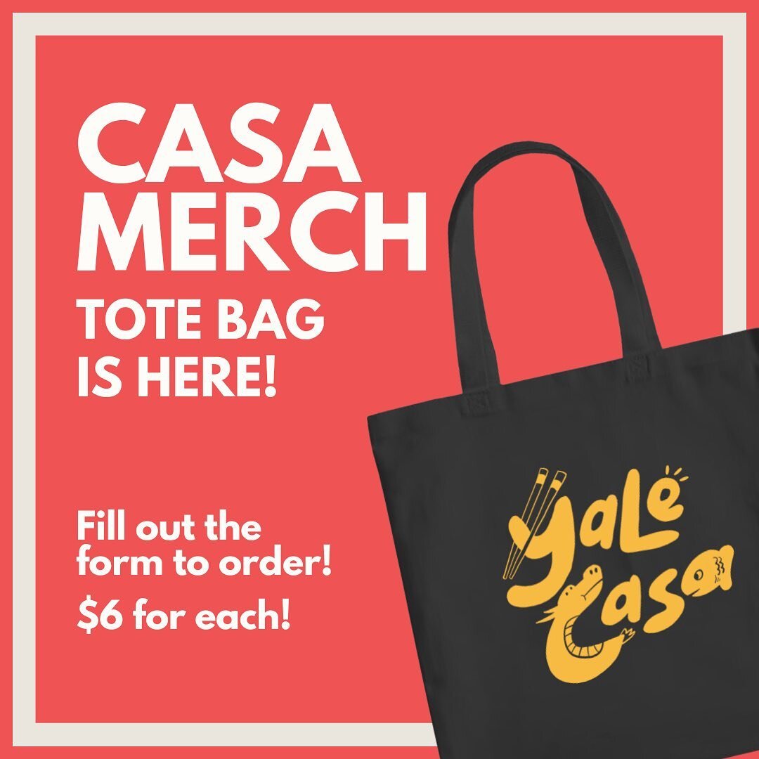 CASA Merch Tote Bag is here!! Each bag is priced at $6, and we are planning to distribute them during reading week! We'll keep you updated on when to pick up your tote bag! Please fill out the form in our bio to place your order!