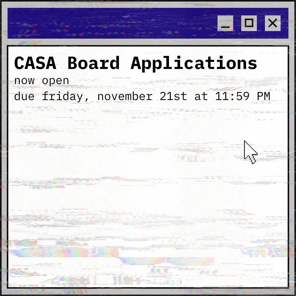 Join the CASA Board family! 

Want to help build community and celebrate Chinese and Chinese American culture with an incredible team? CASA Board is looking for passionate, creative, and energetic members to join us for Spring 2026 - Fall 2026! As a 