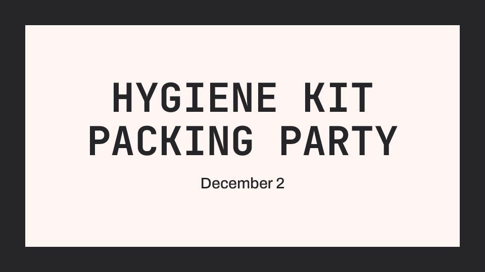 Hygiene Kit Packing Party with KCB